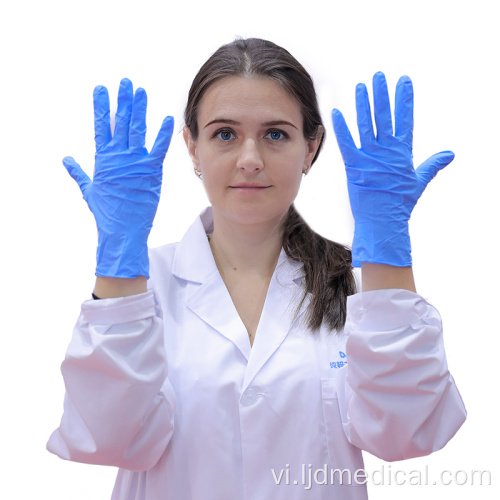Bán buôn Găng tay nitrile không dùng cho y tế có bột màu xanh